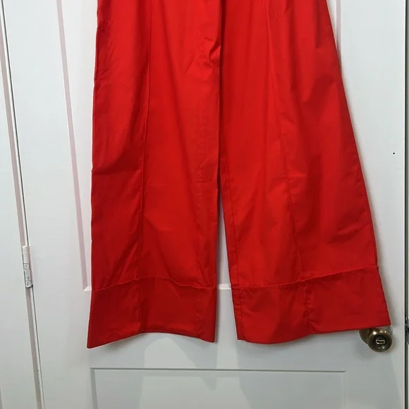 Anthropologie Red Wide Leg Pants - Picture 7 of 11
